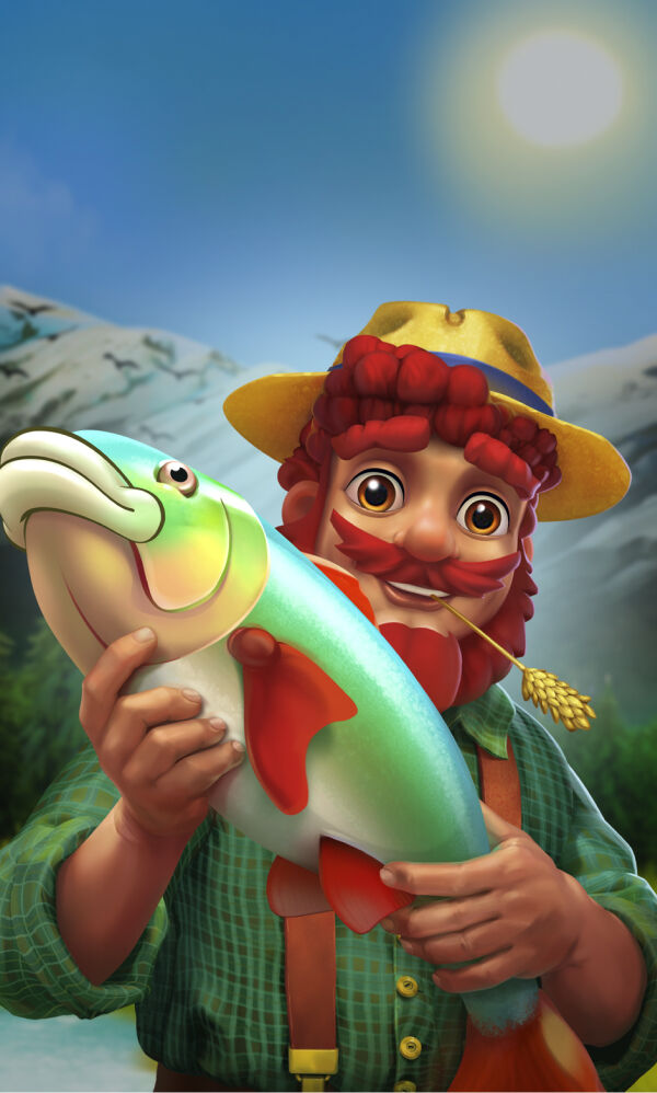 Trouts Treasure - Countryside Quest slot poster